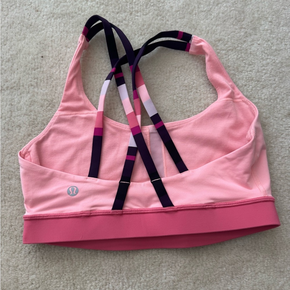 lululemon athletica Pink Energy Bra size 6 - Picture 2 of 3